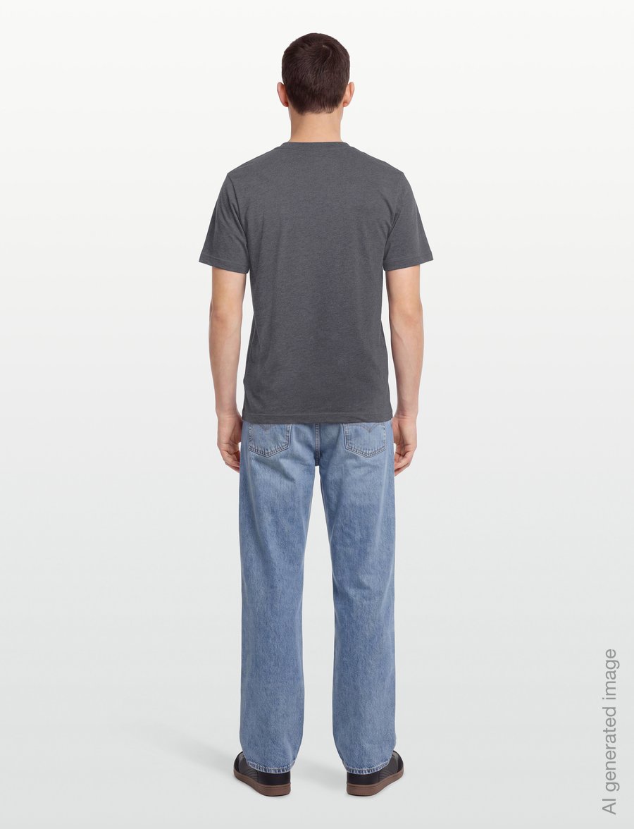 Mads Nørgaard - Cotton Jersey Frode Logo Tee FAV - kortærmede t-shirts - dark grey melange - 4
