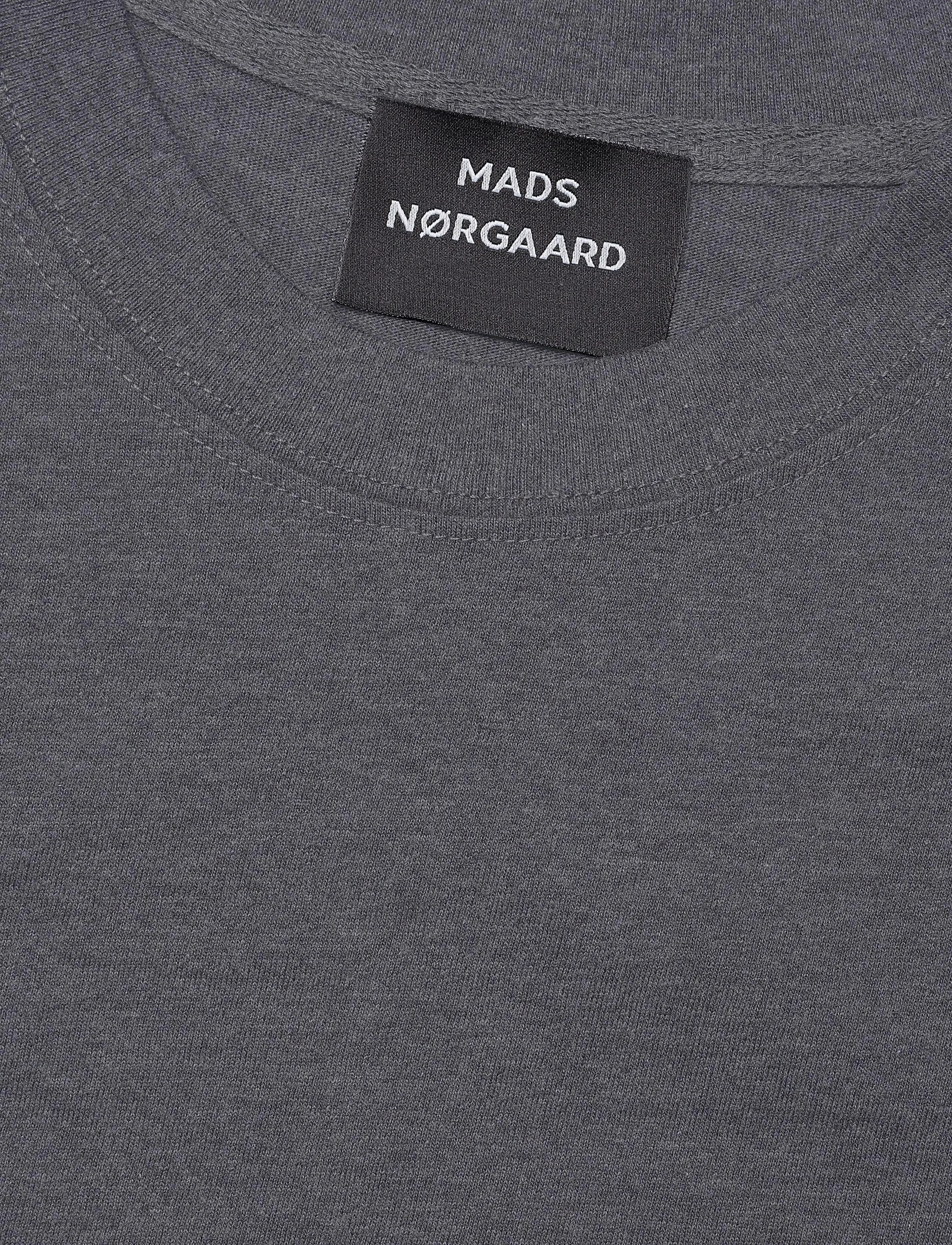 Mads Nørgaard - Cotton Jersey Frode Logo Tee FAV - kortærmede t-shirts - dark grey melange - 2