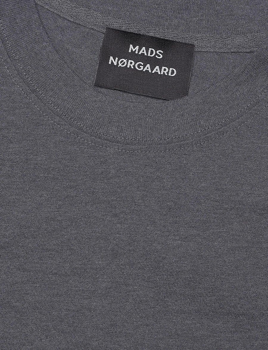 Mads Nørgaard - Cotton Jersey Frode Logo Tee FAV - kortærmede t-shirts - dark grey melange - 2