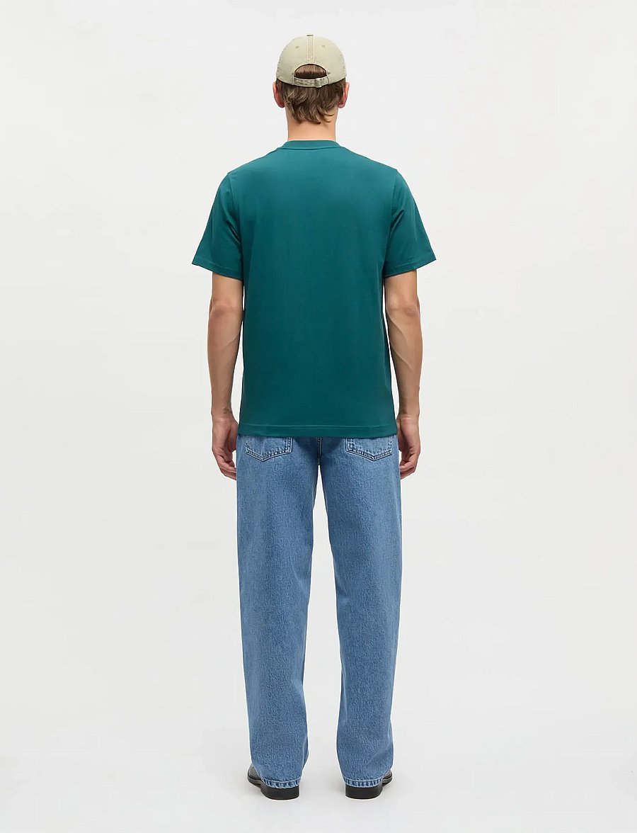 Mads Nørgaard - Cotton Jersey Frode Logo Tee FAV - kurzärmelige t-shirts - deep sea - 2