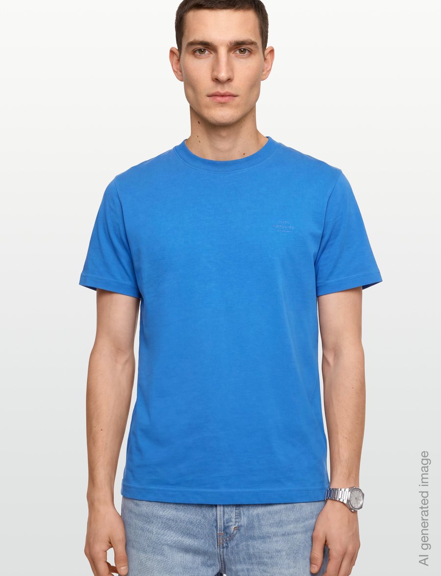 Mads Nørgaard - Cotton Jersey Frode Logo Tee FAV - kurzärmelige t-shirts - lapis blue - 3