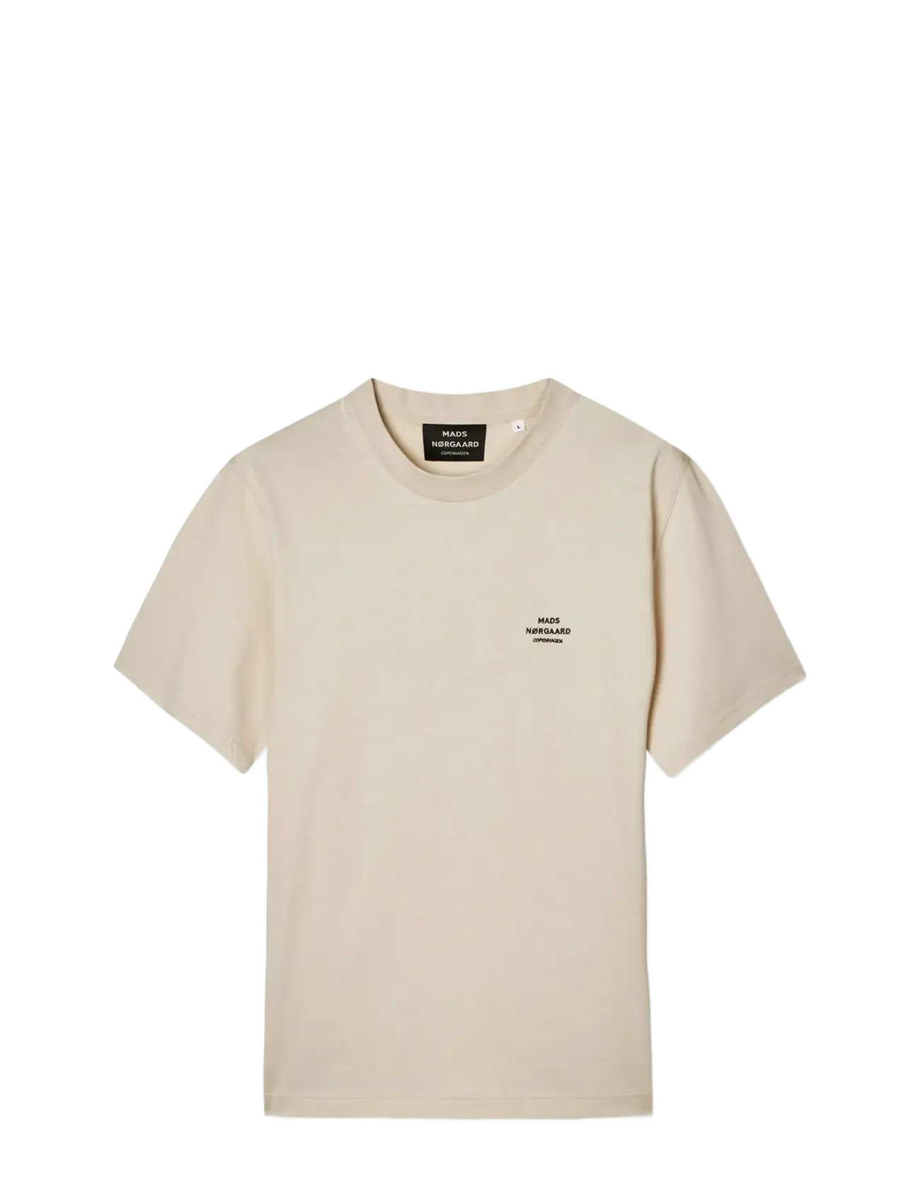Mads Nørgaard Cotton Jersey Frode Logo Tee FAV - T-shirts - RAINY DAY / cream