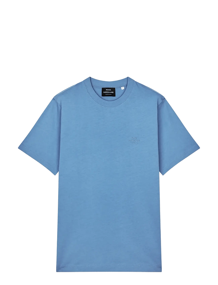 Mads Nørgaard - Cotton Jersey Frode Logo Tee FAV - kurzärmelige t-shirts - riviera - 1