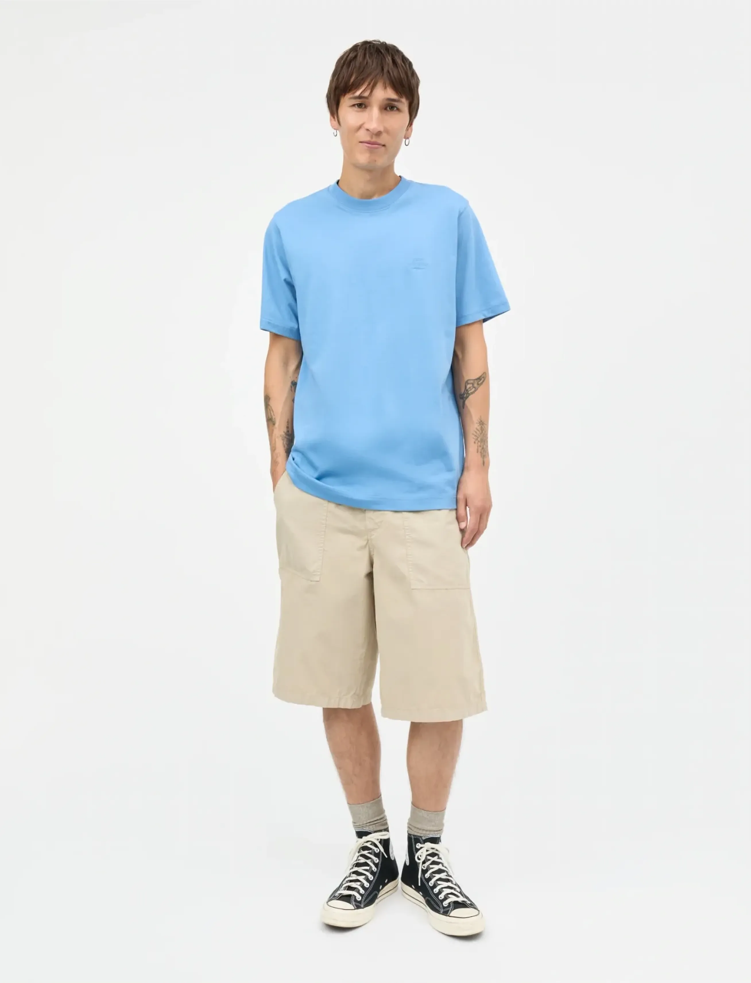 Mads Nørgaard Cotton Jersey Frode Logo Tee FAV - Marškinėliai - RIVIERA / blue