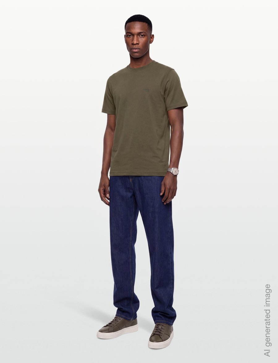 Mads Nørgaard - Cotton Jersey Frode Logo Tee FAV - kurzärmelige t-shirts - tarmac - 0