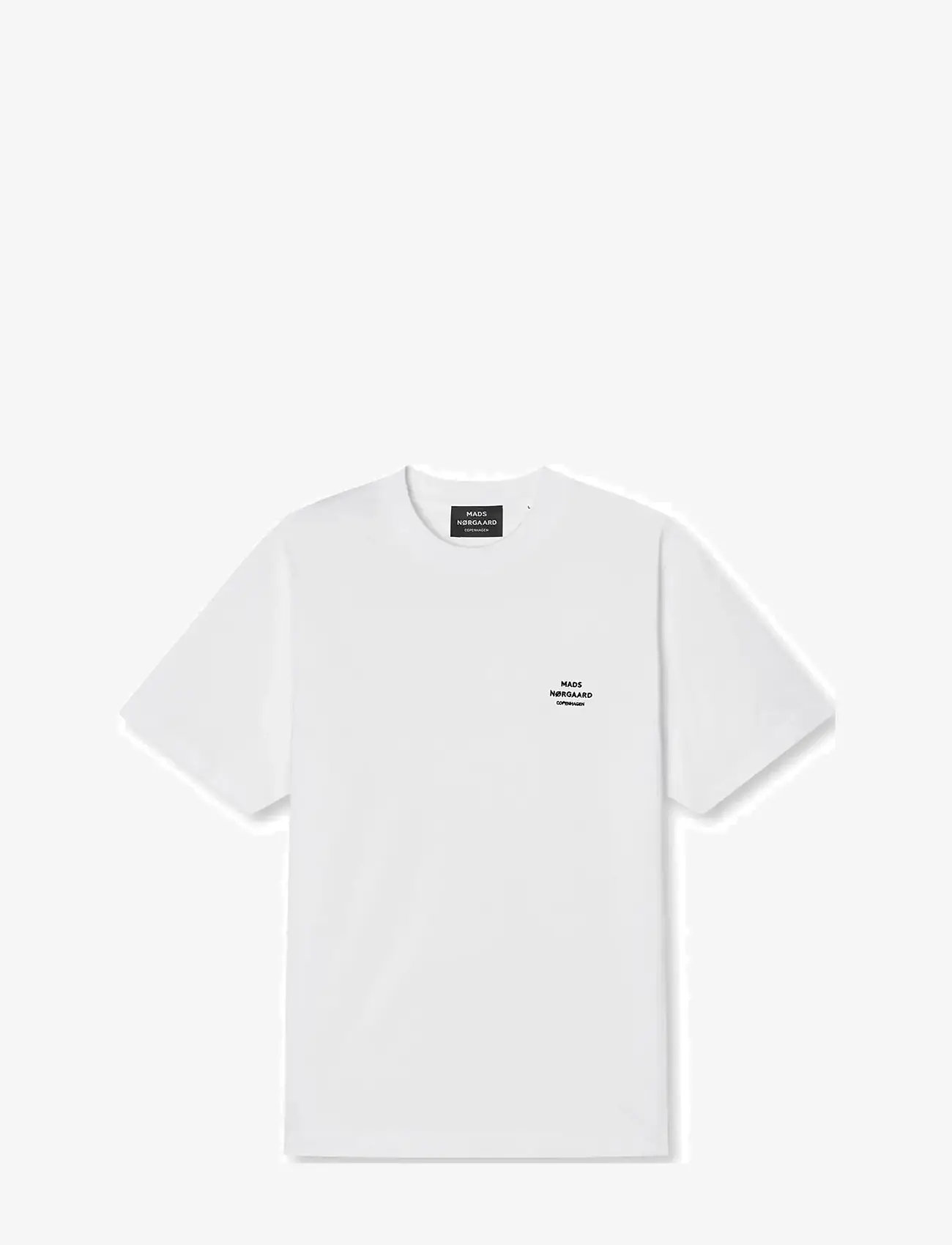 Mads Nørgaard - Cotton Jersey Frode Logo Tee FAV - kortärmade t-shirts - white - 0