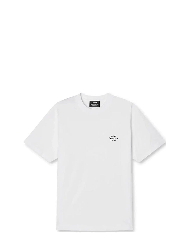Mads Nørgaard - Cotton Jersey Frode Logo Tee FAV - kortärmade t-shirts - white - 0