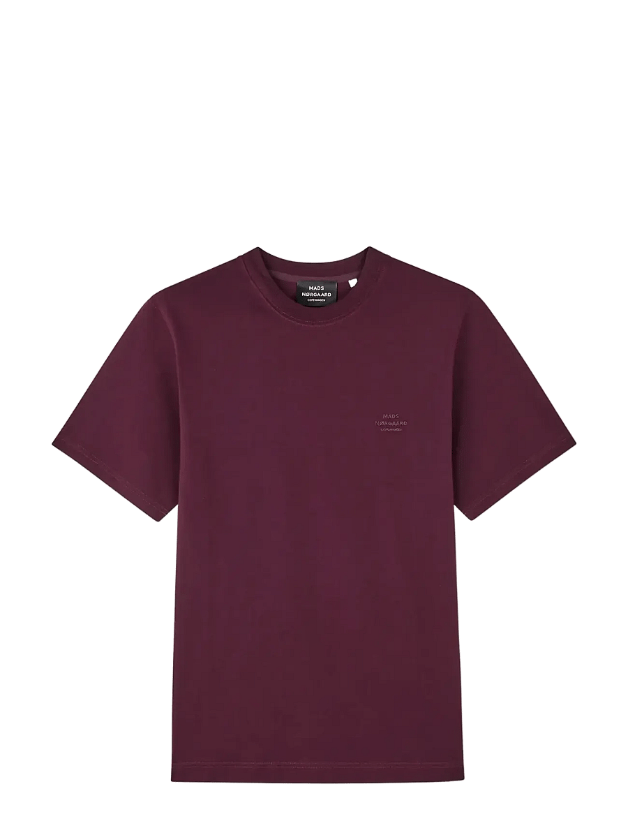 Mads Nørgaard - Cotton Jersey Frode Logo Tee FAV - kurzärmelige t-shirts - winetasting - 0