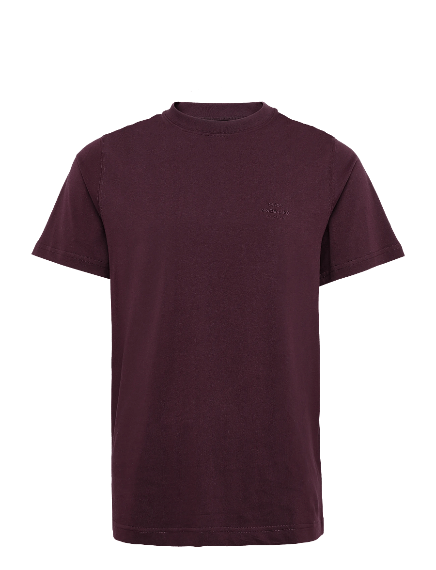 Mads Nørgaard - Cotton Jersey Frode Logo Tee FAV - kurzärmelige t-shirts - winetasting - 0