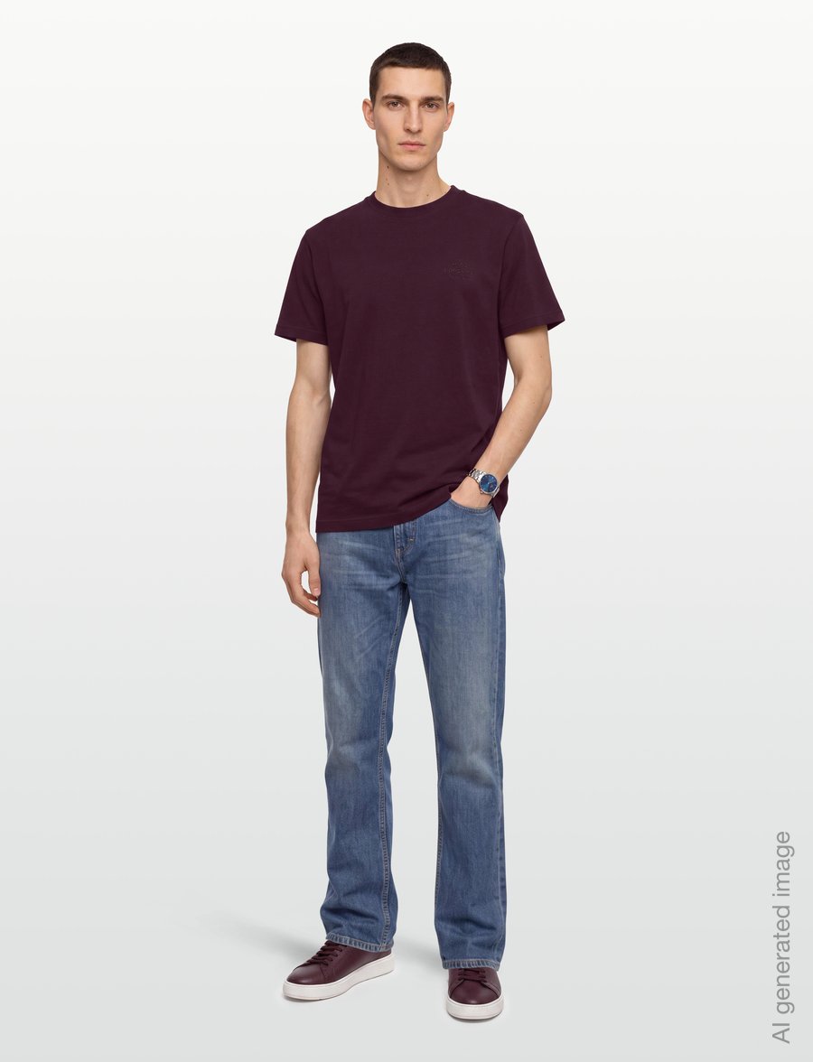 Mads Nørgaard - Cotton Jersey Frode Logo Tee FAV - lühikeste varrukatega t-särgid - winetasting - 0