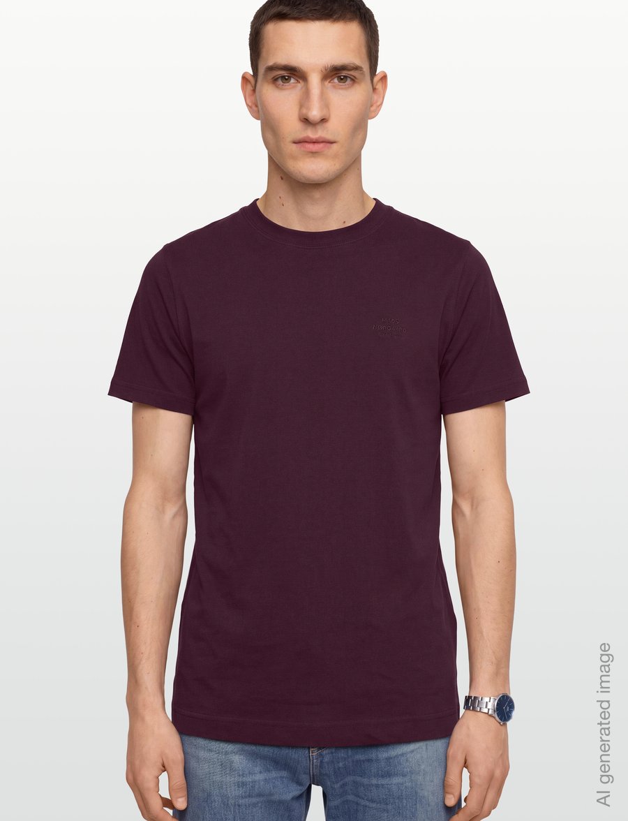 Mads Nørgaard - Cotton Jersey Frode Logo Tee FAV - lühikeste varrukatega t-särgid - winetasting - 3