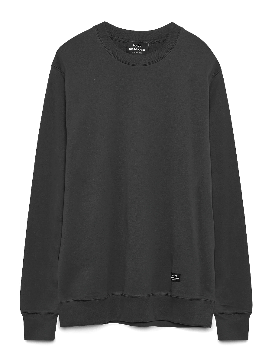Mads Nørgaard - Light Terry Asker Sweat - collegepaidat - asphalt - 1