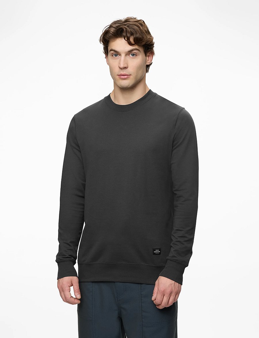 Mads Nørgaard - Light Terry Asker Sweat - collegepaidat - asphalt - 0