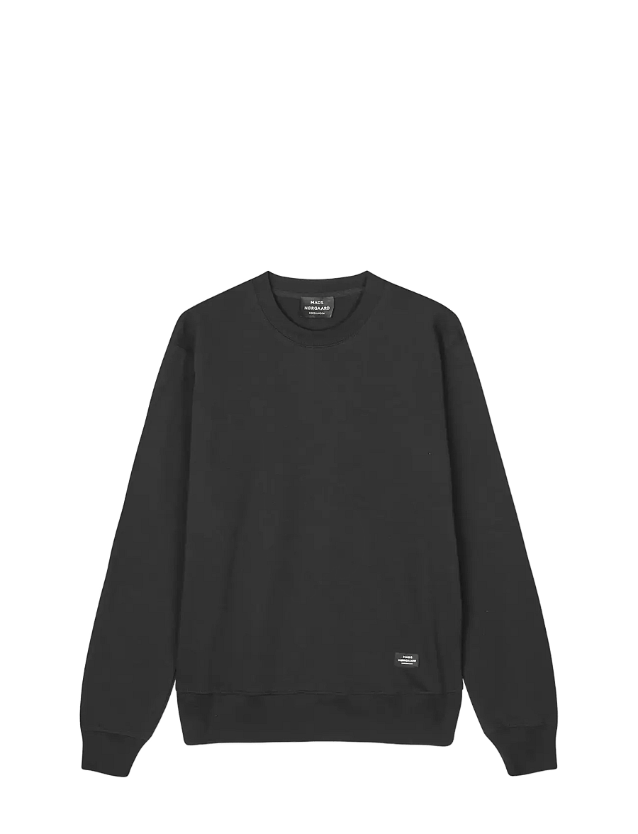 Mads Nørgaard - Light Terry Asker Sweat - collegepaidat - black - 0