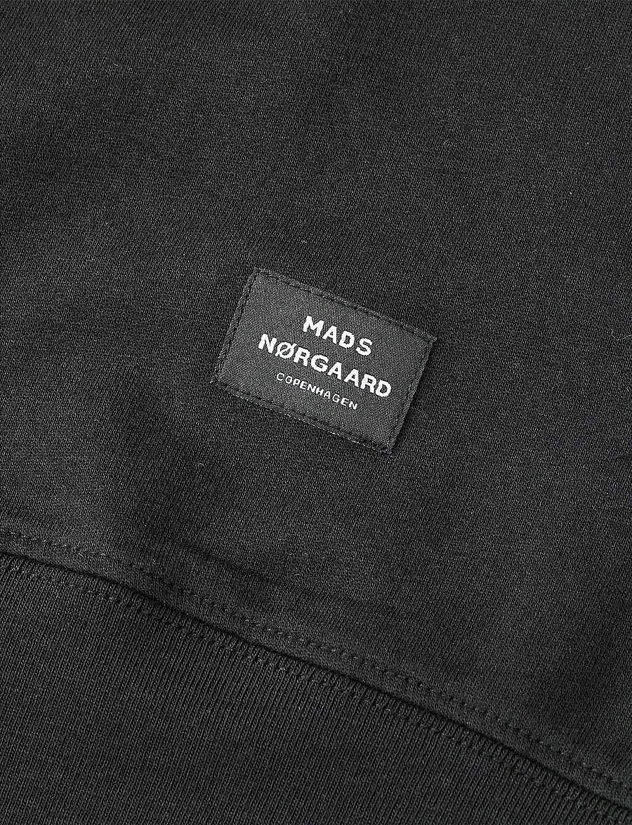 Mads Nørgaard - Light Terry Asker Sweat - collegepaidat - black - 1