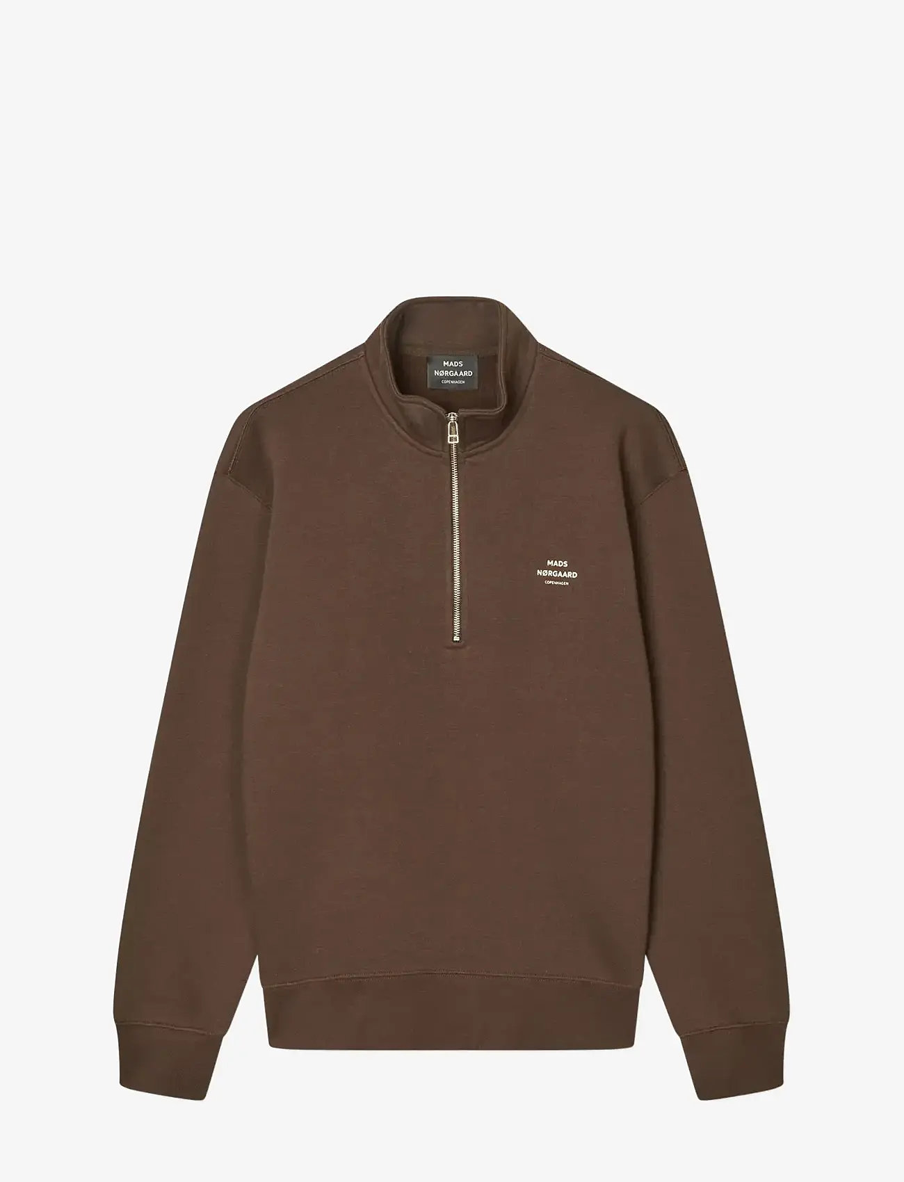 Mads Nørgaard - Standard Half Zip Logo Sweat - nach anlass kaufen - demitasse - 0
