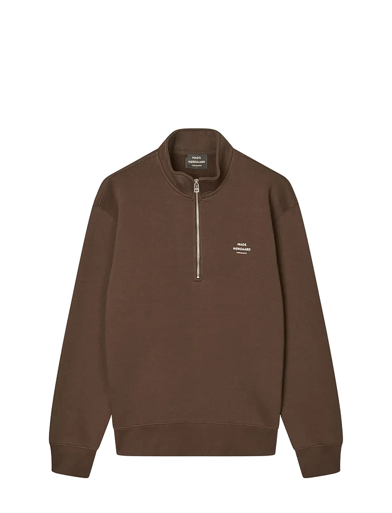 Mads Nørgaard - Standard Half Zip Logo Sweat - nach anlass kaufen - demitasse - 0