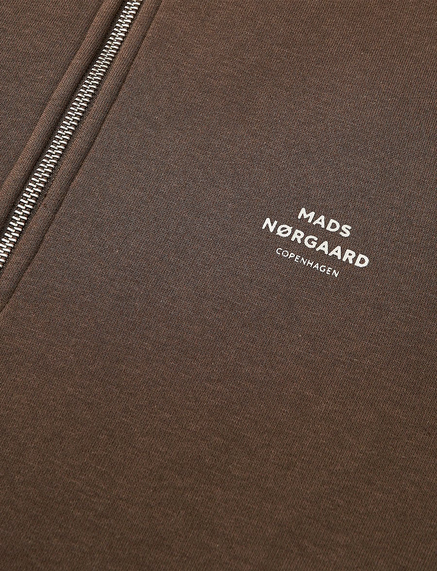 Mads Nørgaard - Standard Half Zip Logo Sweat - shop efter anledning - demitasse - 1