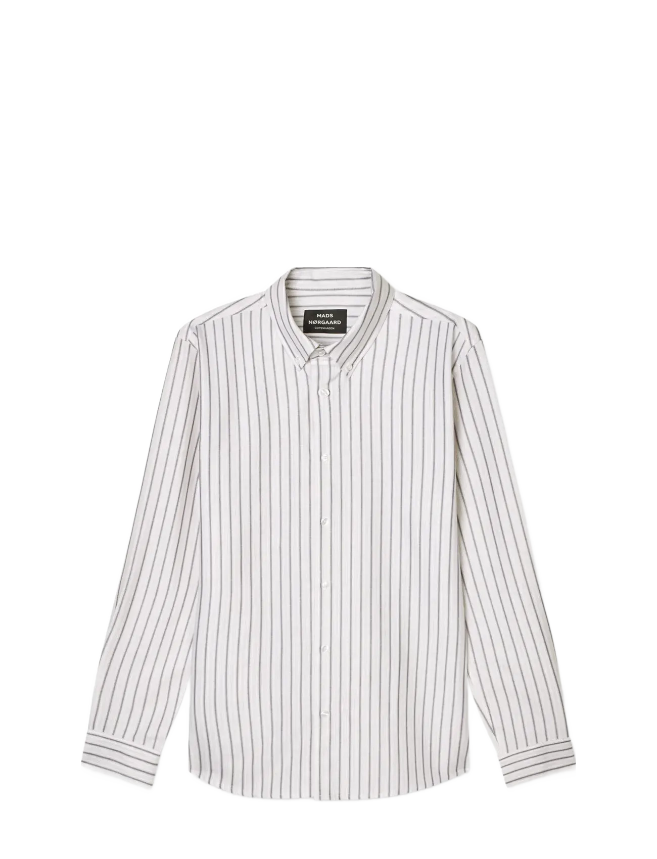 Mads Nørgaard Cotton Oxford Sune Stripe Shirt BD FAV - Kleidung - WHITE/PARISIAN NIGHT/RAINY DAY / white