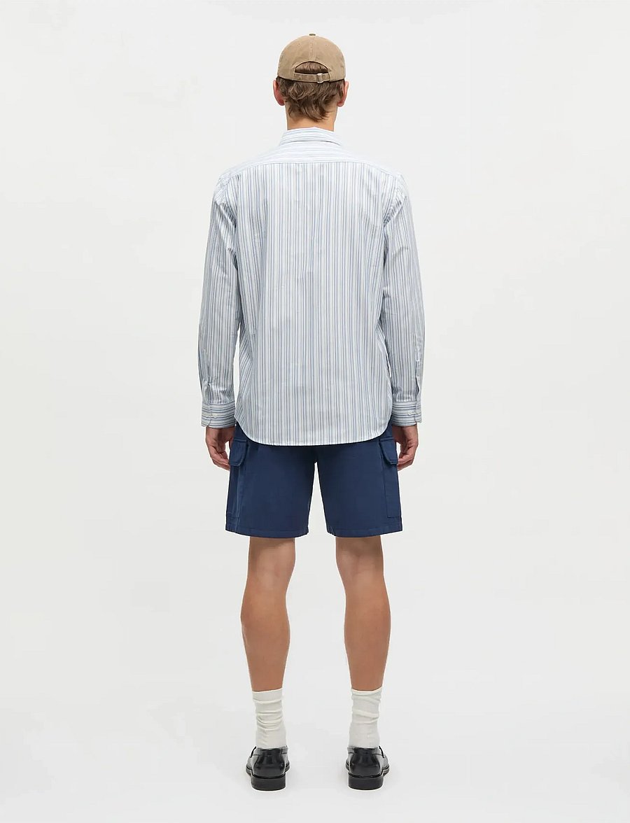 Mads Nørgaard - Cotton Oxford Sune Stripe Shirt BD FAV - chemises à rayures - bright cobalt - 2