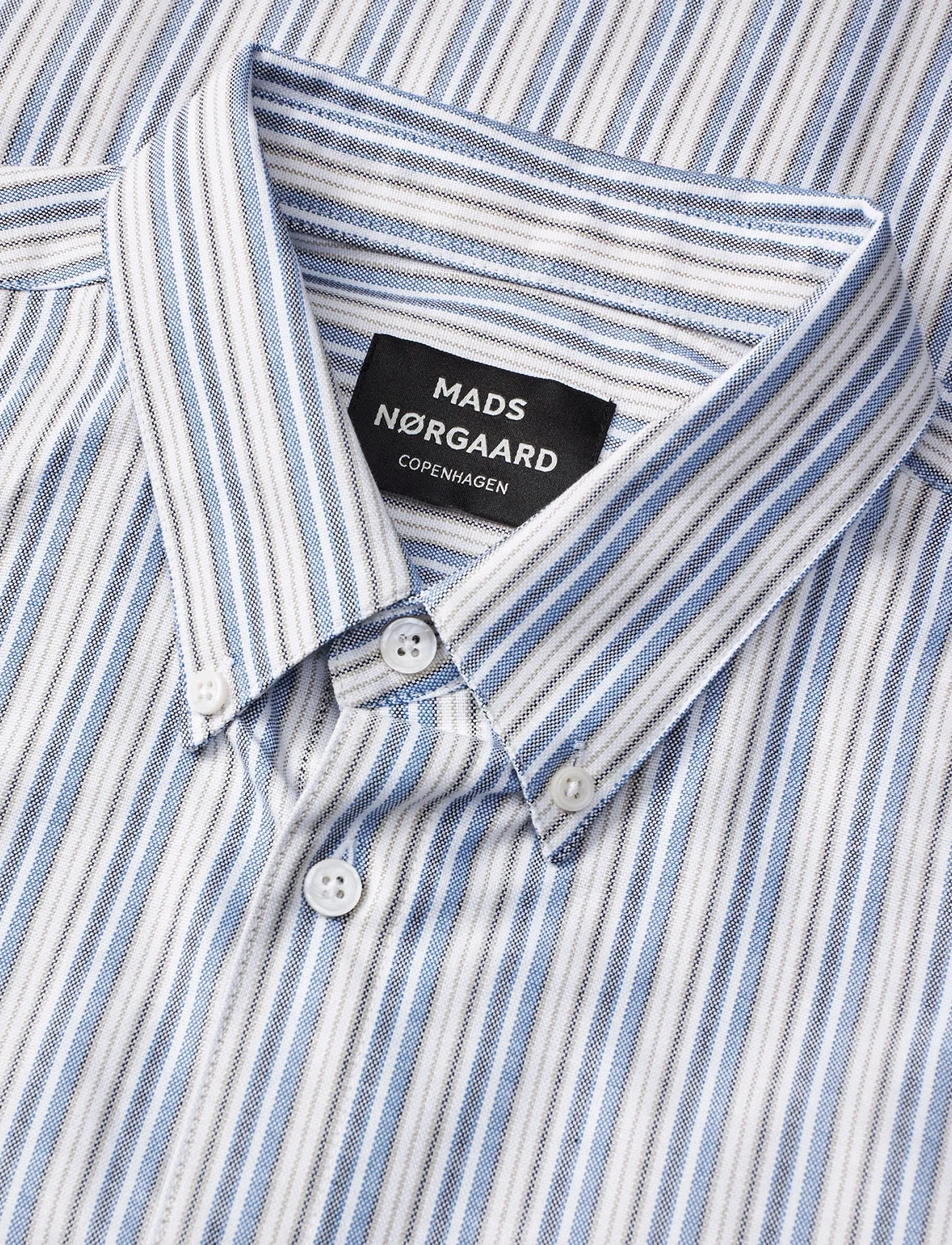 Mads Nørgaard - Cotton Oxford Sune Stripe Shirt BD FAV - chemises à rayures - bright cobalt - 3
