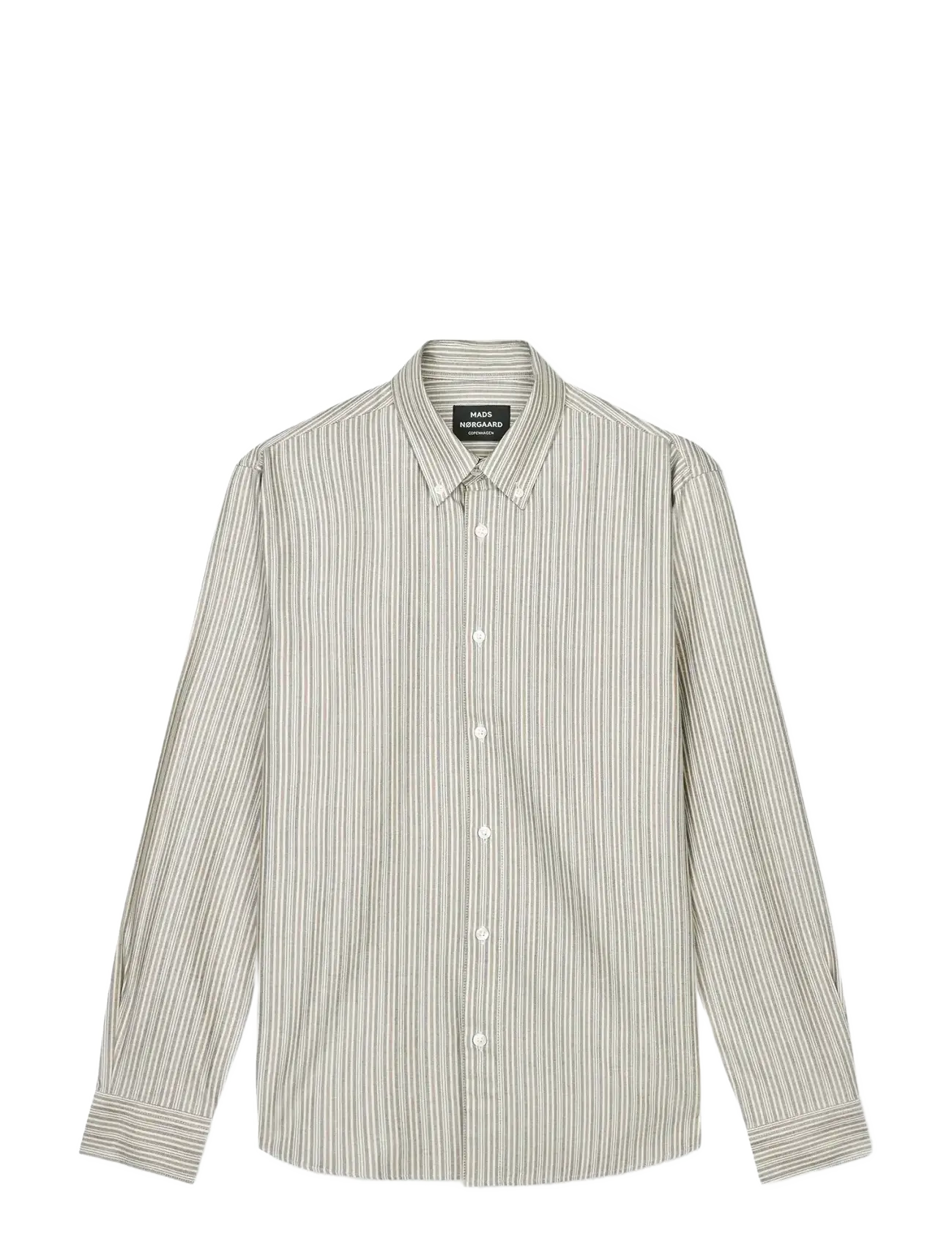 Mads Nørgaard Cotton Oxford Sune Stripe Shirt BD FAV - Skjorter - PARISIAN NIGHT/BEECH / cream