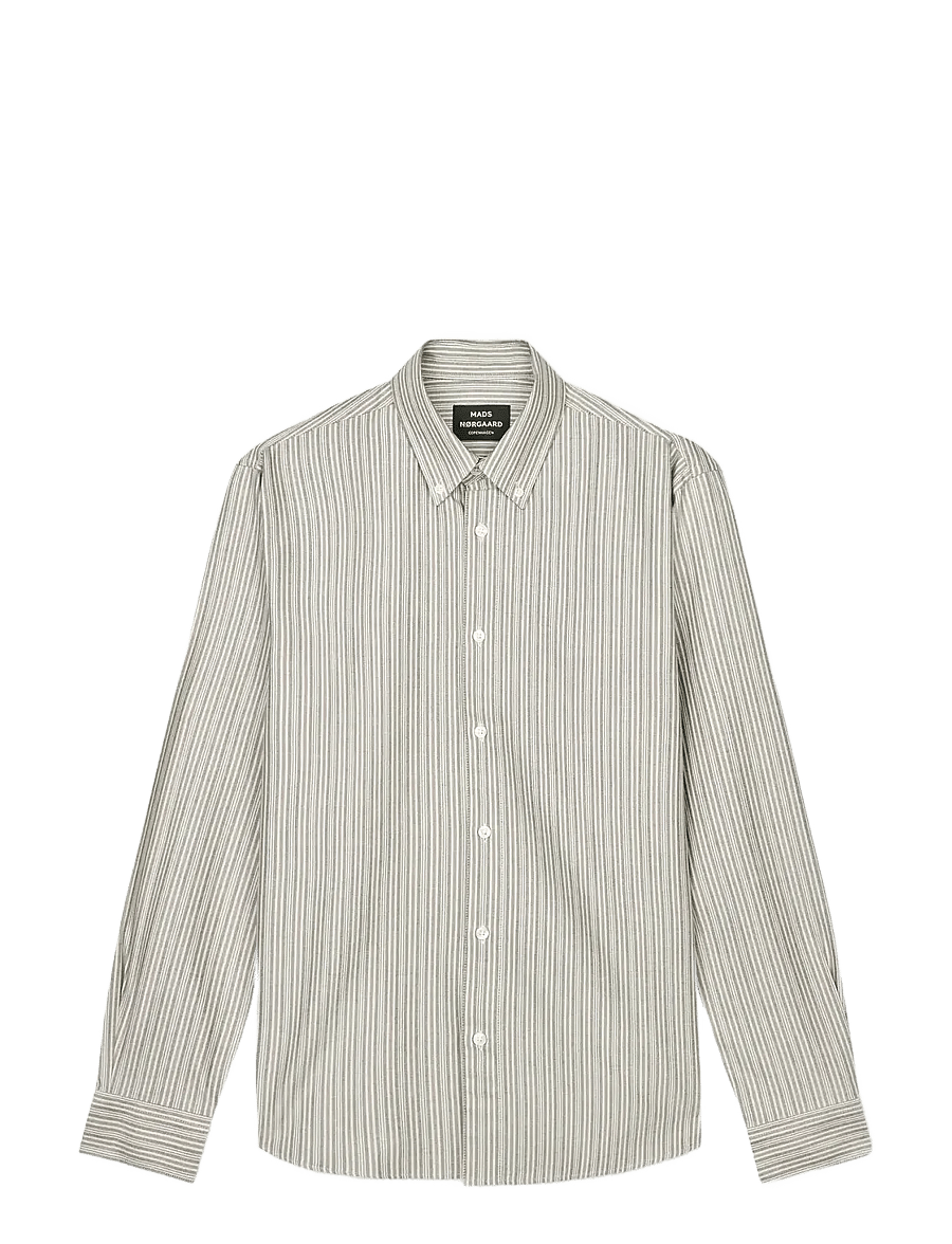 Mads Nørgaard - Cotton Oxford Sune Stripe Shirt BD FAV - chemises à rayures - parisian night/beech - 1
