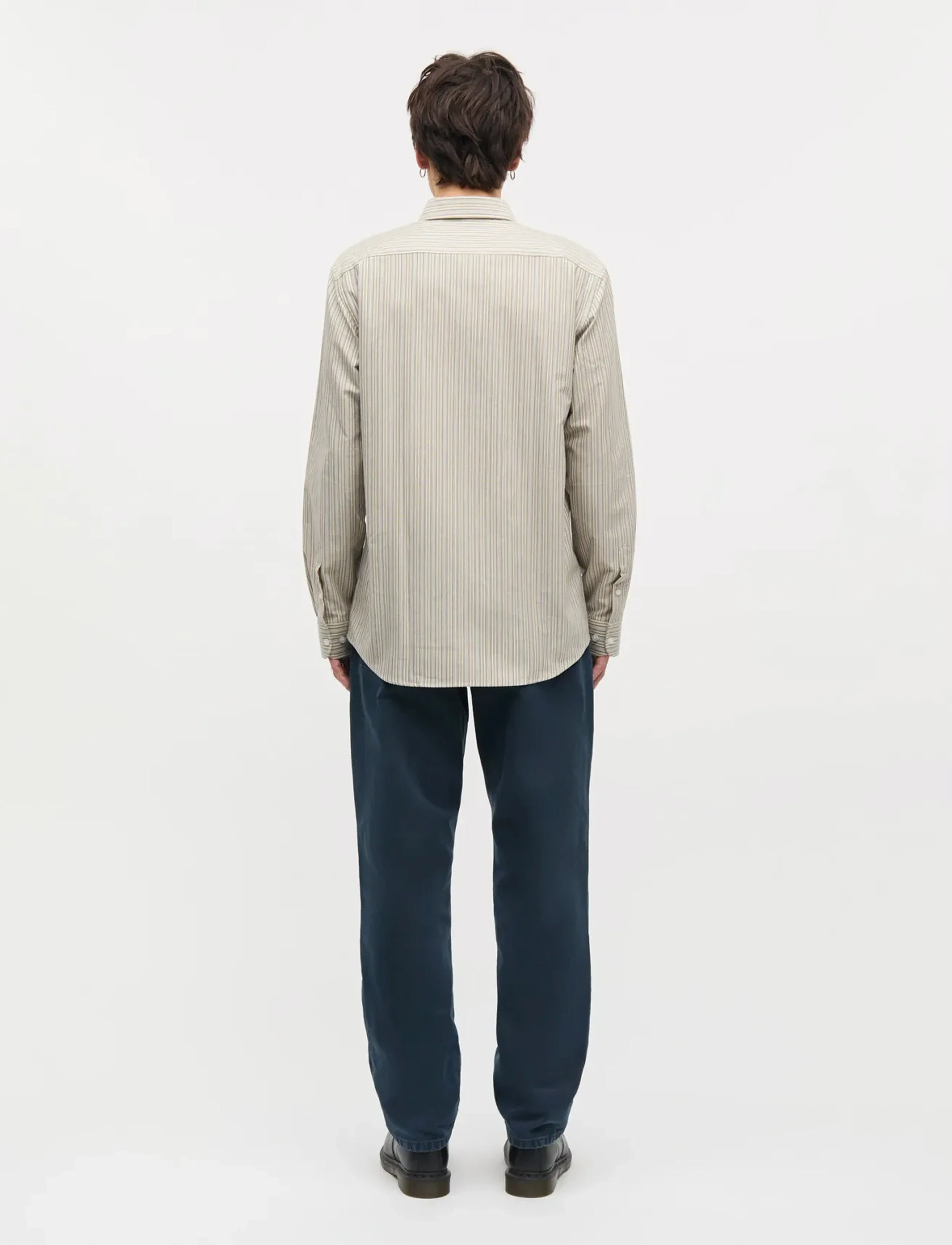 Mads Nørgaard - Cotton Oxford Sune Stripe Shirt BD FAV - chemises à rayures - parisian night/beech - 2