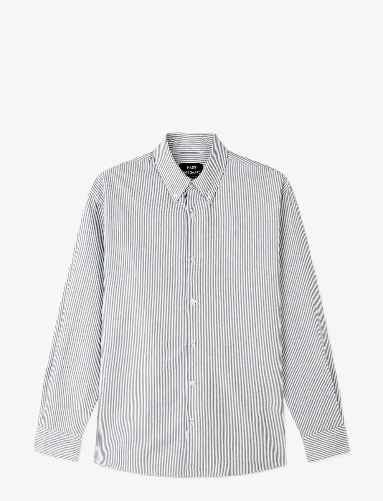 Mads Nørgaard - Cotton Oxford Sune Stripe Shirt BD FAV - triibulised särgid - white/parisian night - 0