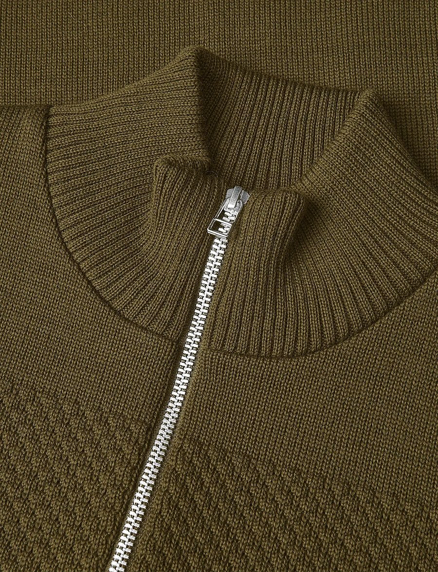 Mads Nørgaard - Wool Klemens Half Zip Knit - halfzip strik - beech - 3