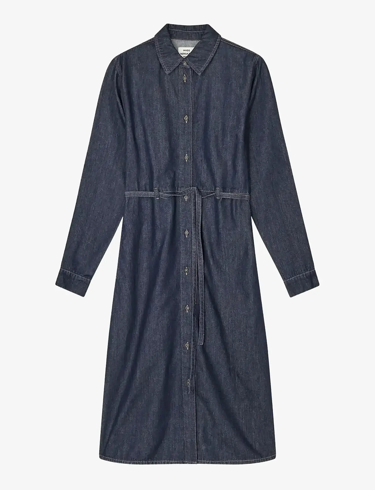 Mads Nørgaard - Cosy Denim Svanil Dress - shirt dresses - dark indigo - 1