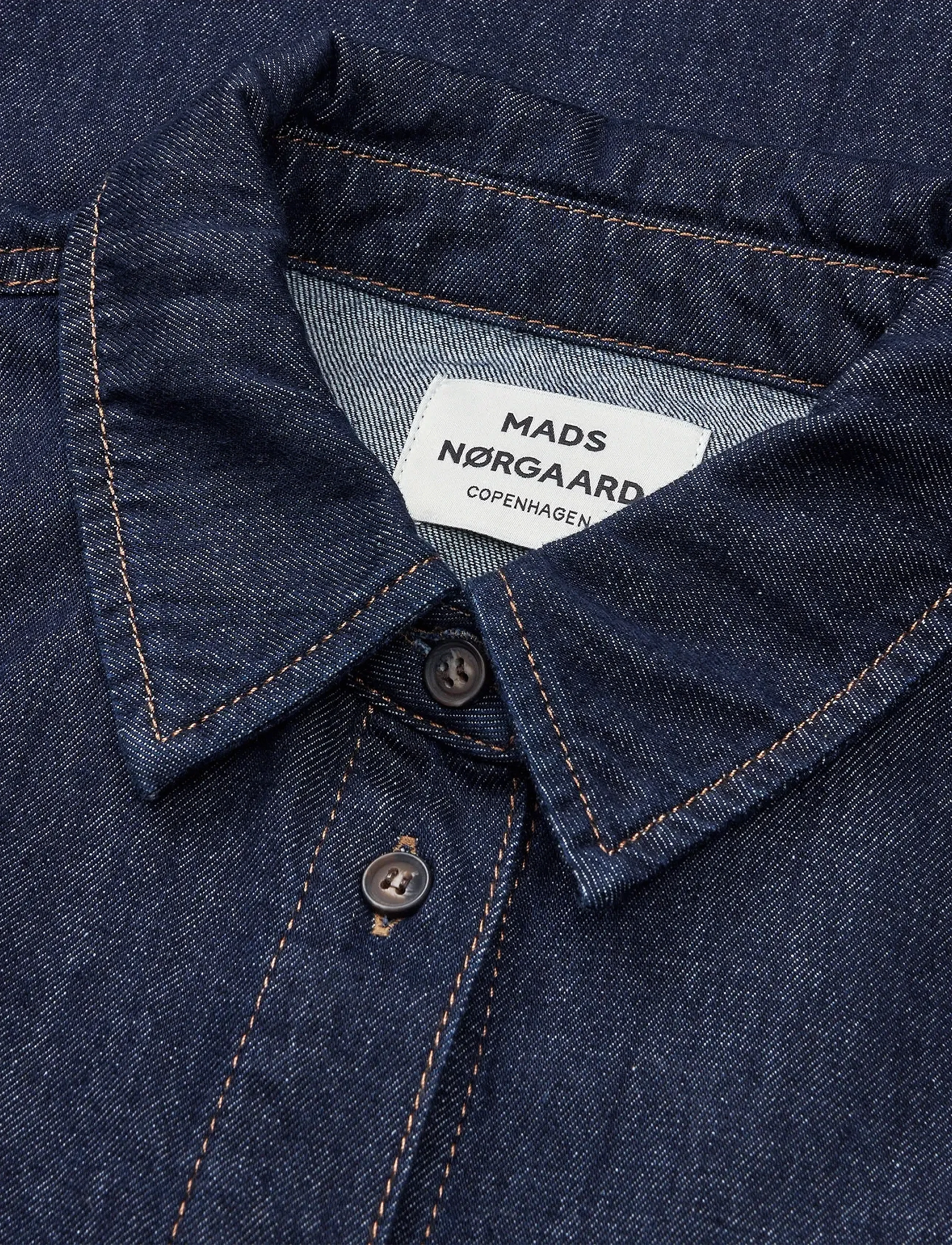 Mads Nørgaard - Cosy Denim Svanil Dress - skjortekjoler - dark indigo - 3