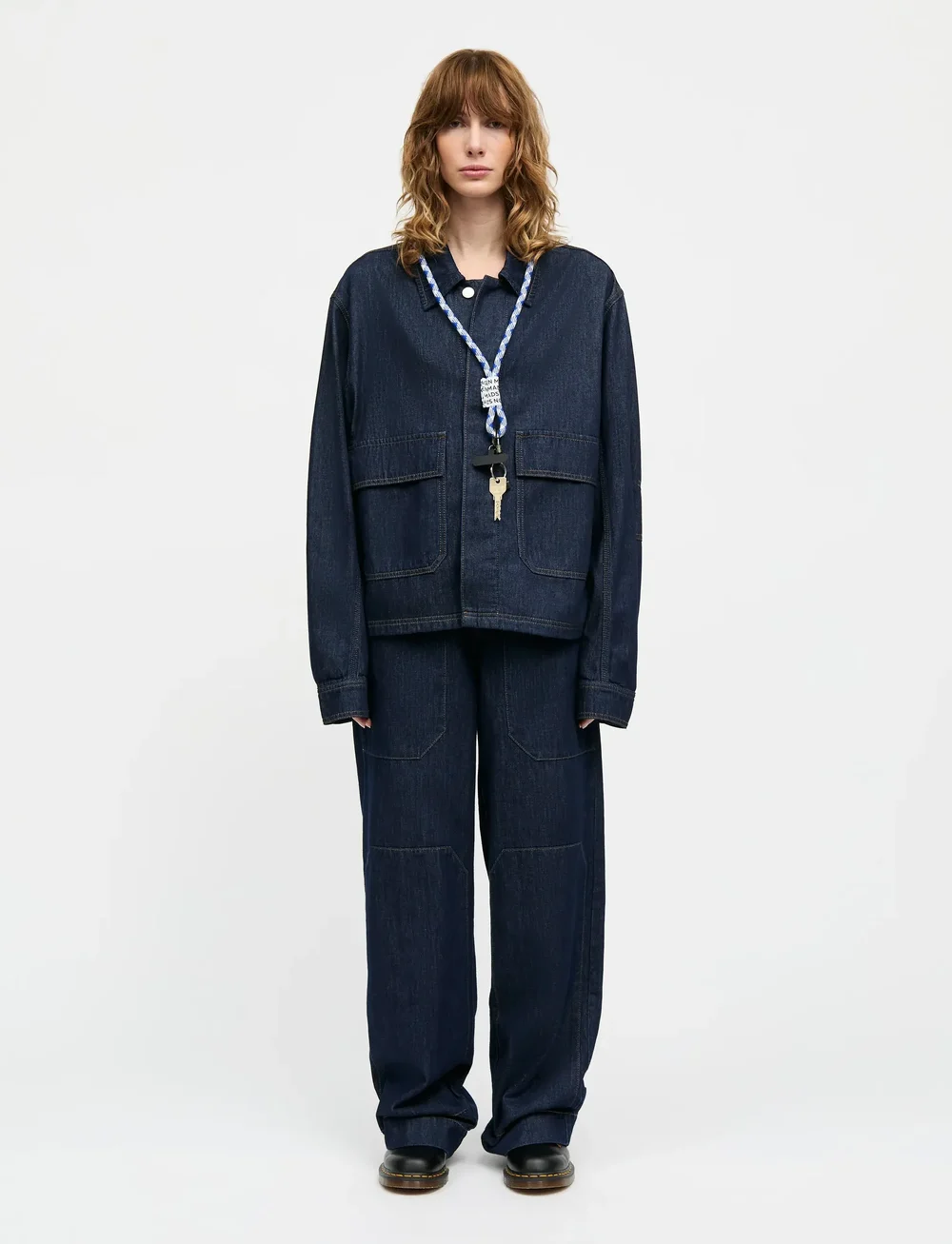 Mads Nørgaard - Cosy Denim Bonnie Pants - sirge säärega teksad - dark indigo - 0