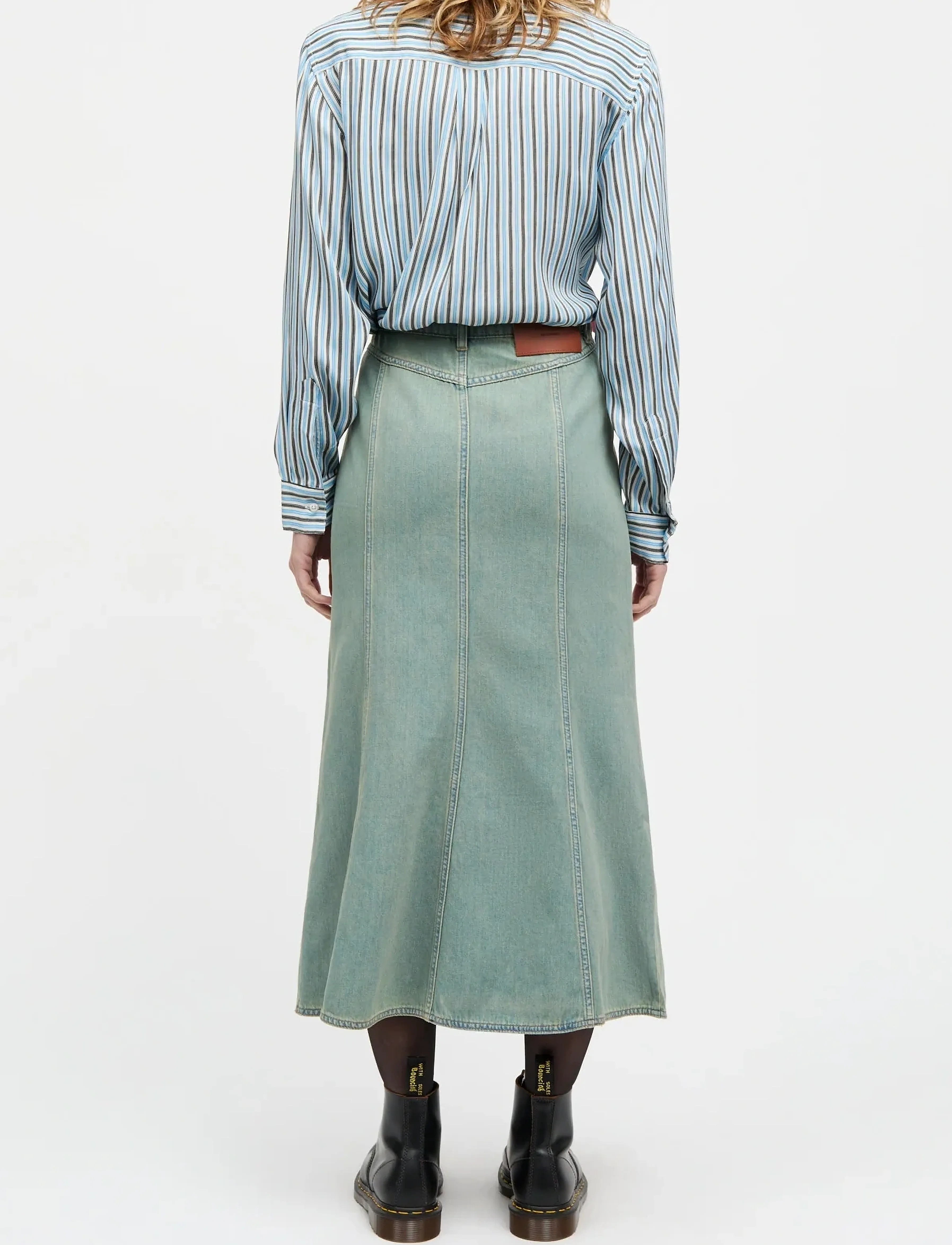 Mads Nørgaard - Cosy Denim Solan Skirt - denimskjørt - vintage blue - 2