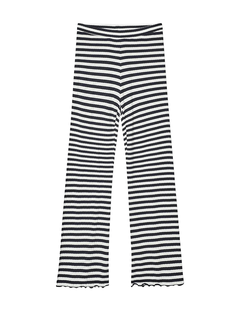Mads Nørgaard - 5x5 Stripe Lonnie Pants - sirge säärega püksid - vanilla ice/parisian night - 1