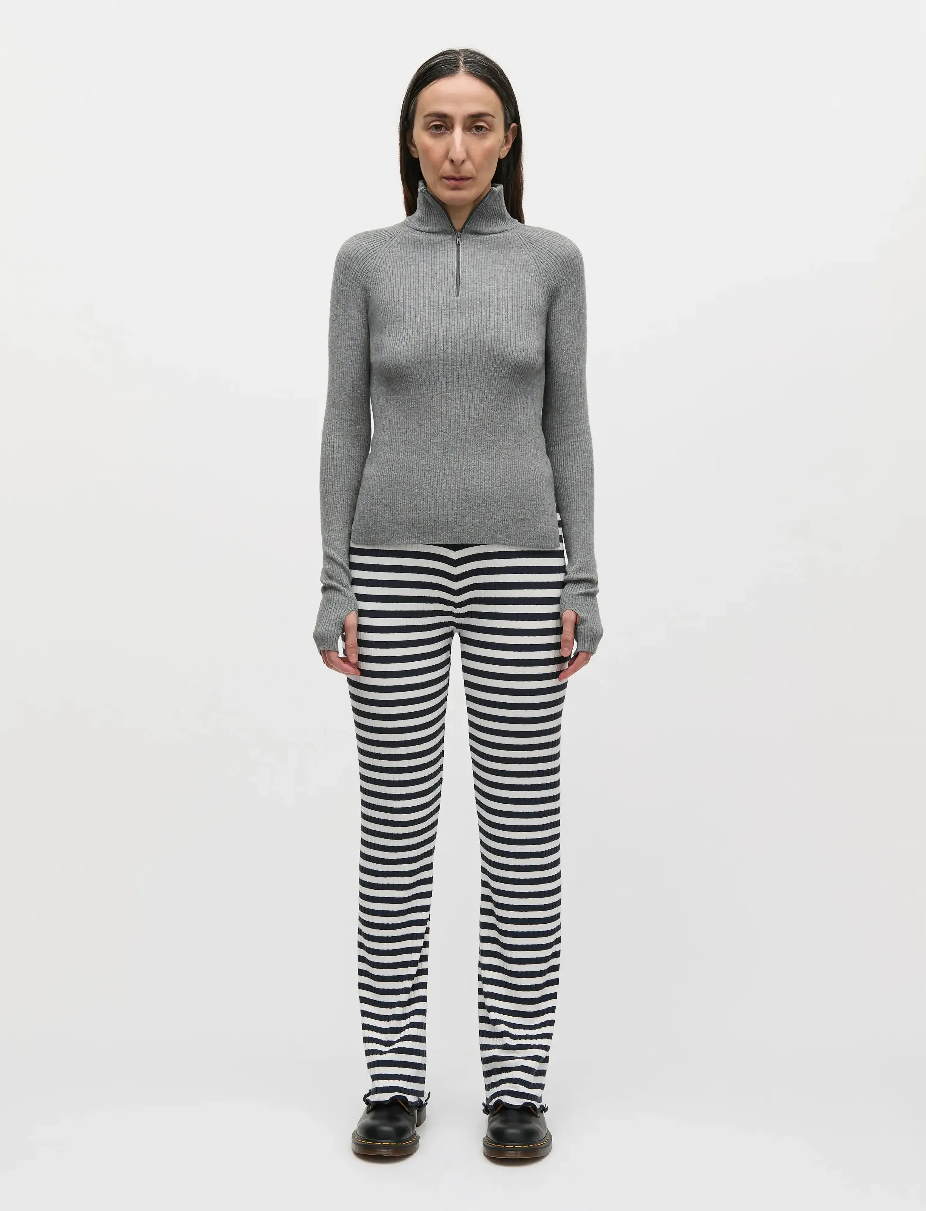 Mads Nørgaard 5X5 Stripe Lonnie Pants, XL, Multi/patterned, Bukser > Lige Ben, Dame