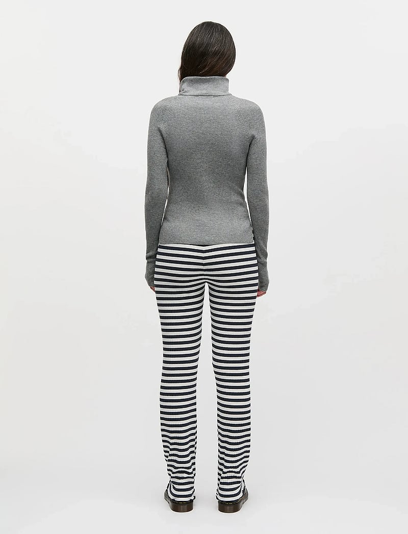 Mads Nørgaard - 5x5 Stripe Lonnie Pants - sirge säärega püksid - vanilla ice/parisian night - 2