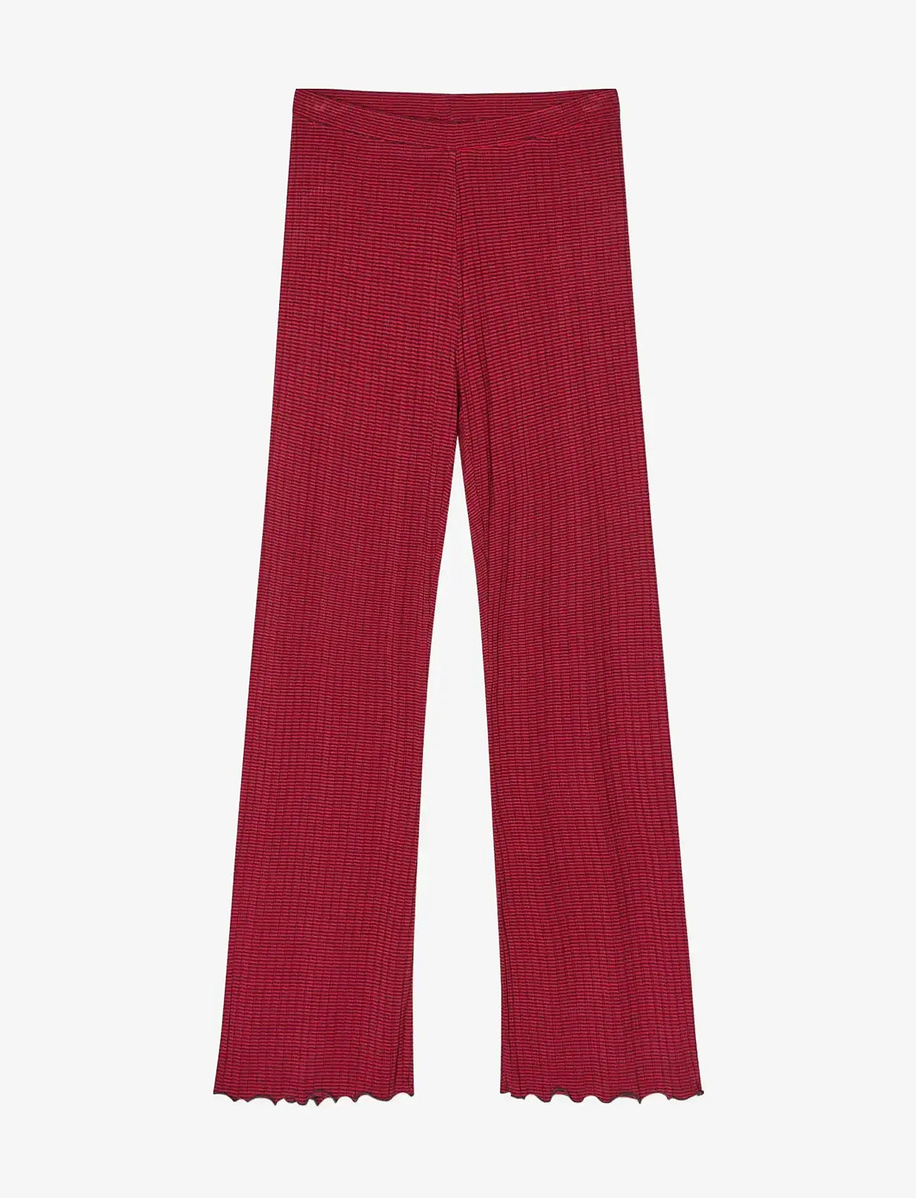 Mads Nørgaard - 5x5 Stripe Lonnie Pants - straight leg hosen - parisian night/high risk red - 1
