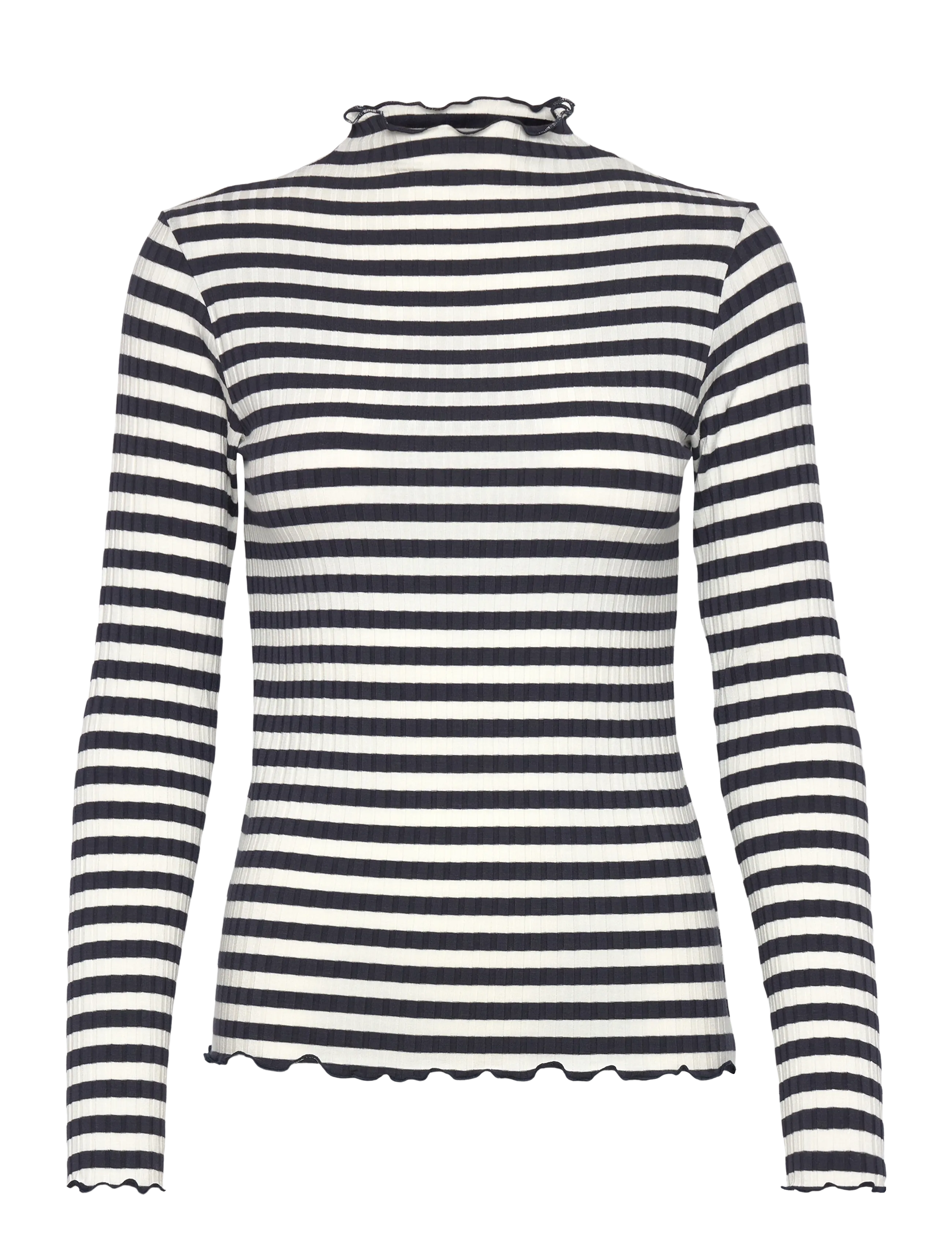 Mads Nørgaard 5X5 Stripe Trutte Tee Ls, XS, Red, T-Shirts & Toppe > Langærmede, Dame