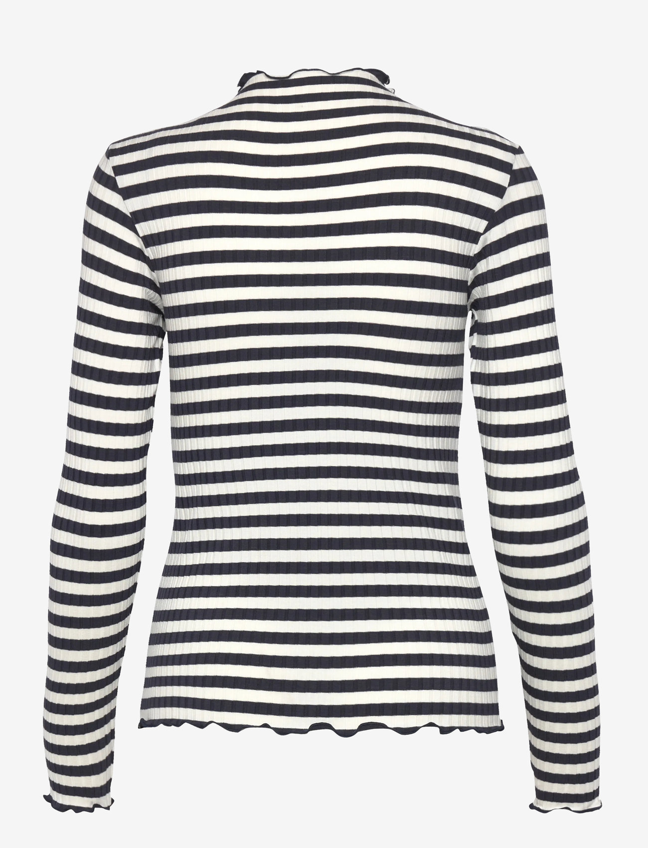 Mads Nørgaard - 5x5 Stripe Trutte Tee LS - efterårstøj - vanilla ice/parisian night - 1