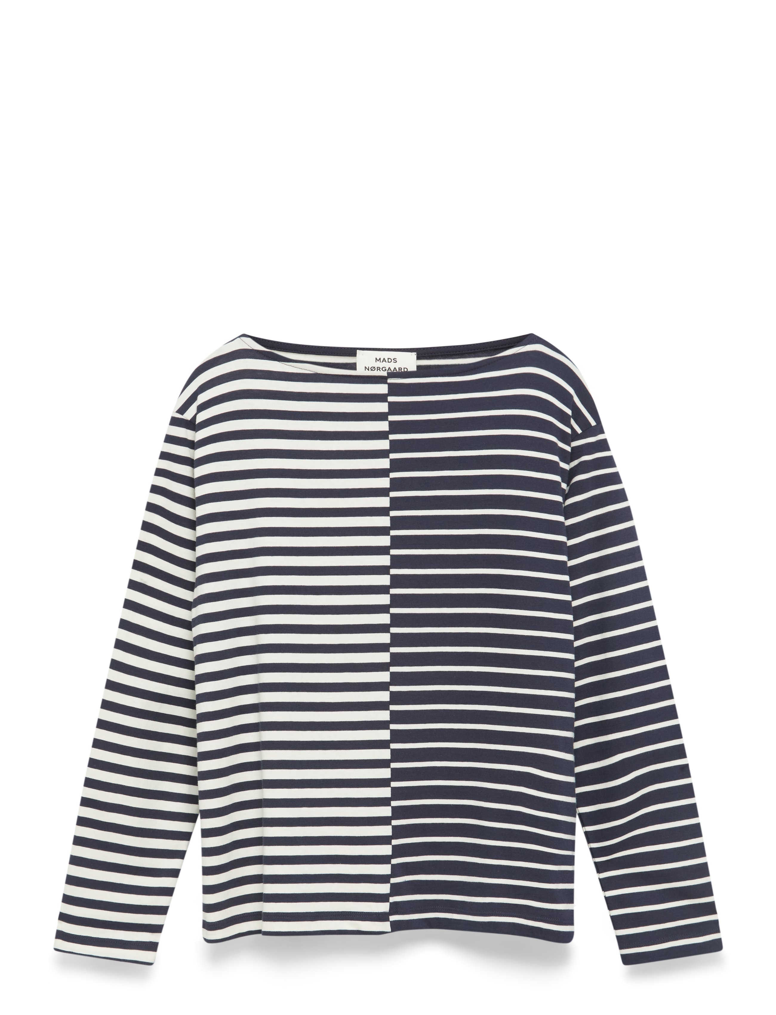 MADS NØRGAARD Soft Single Silke Tee Ls Navy - S - Damen