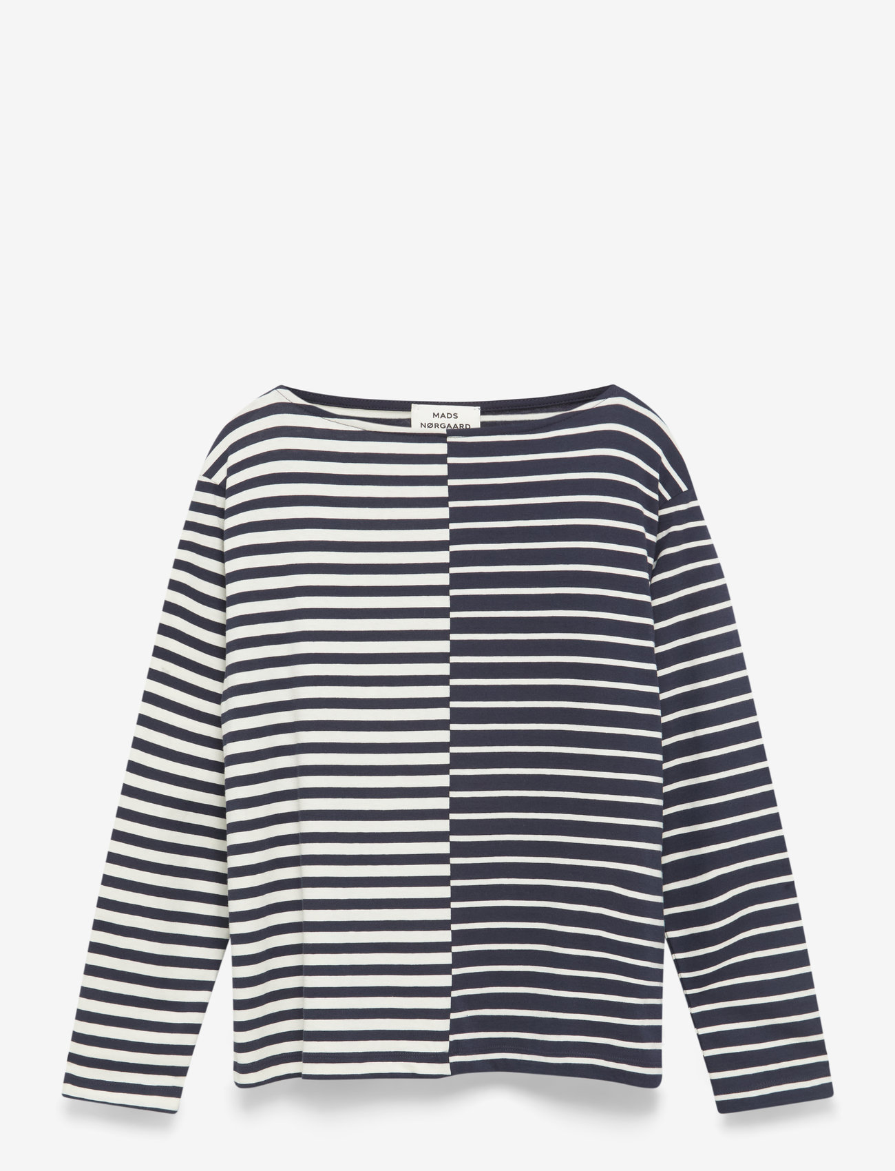 Mads Nørgaard - Soft Single Silke Tee LS - herbstliche kleidung - parisian night/vanilla ice blo - 0