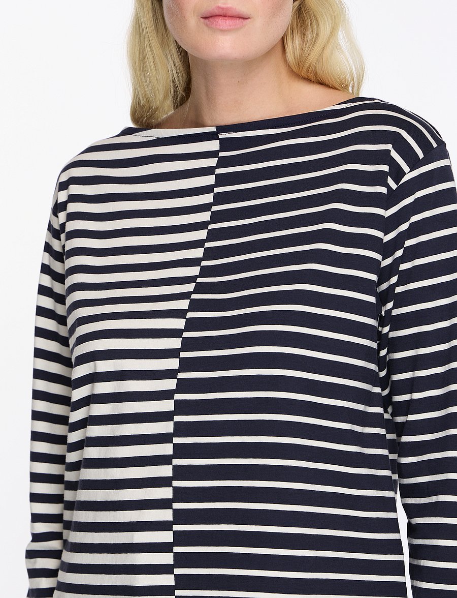 Mads Nørgaard - Soft Single Silke Tee LS - långärmade toppar - parisian night/vanilla ice blo - 5