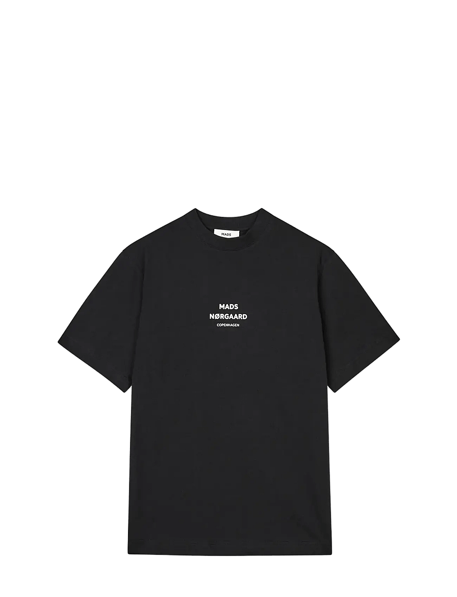 Mads Nørgaard - Cotton Jersey Dassel Tee - t-shirts - black - 1