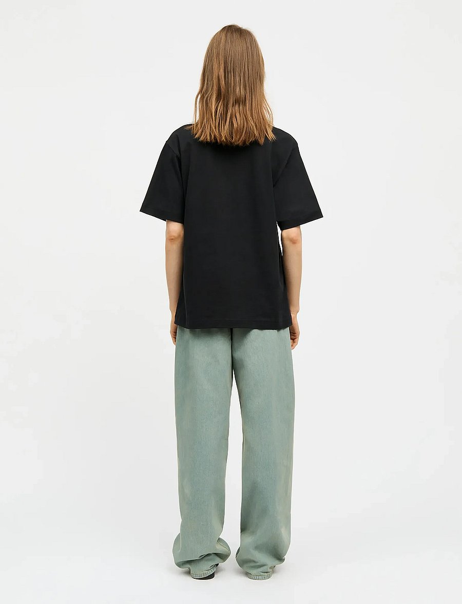 Mads Nørgaard - Cotton Jersey Dassel Tee - t-shirts - black - 2