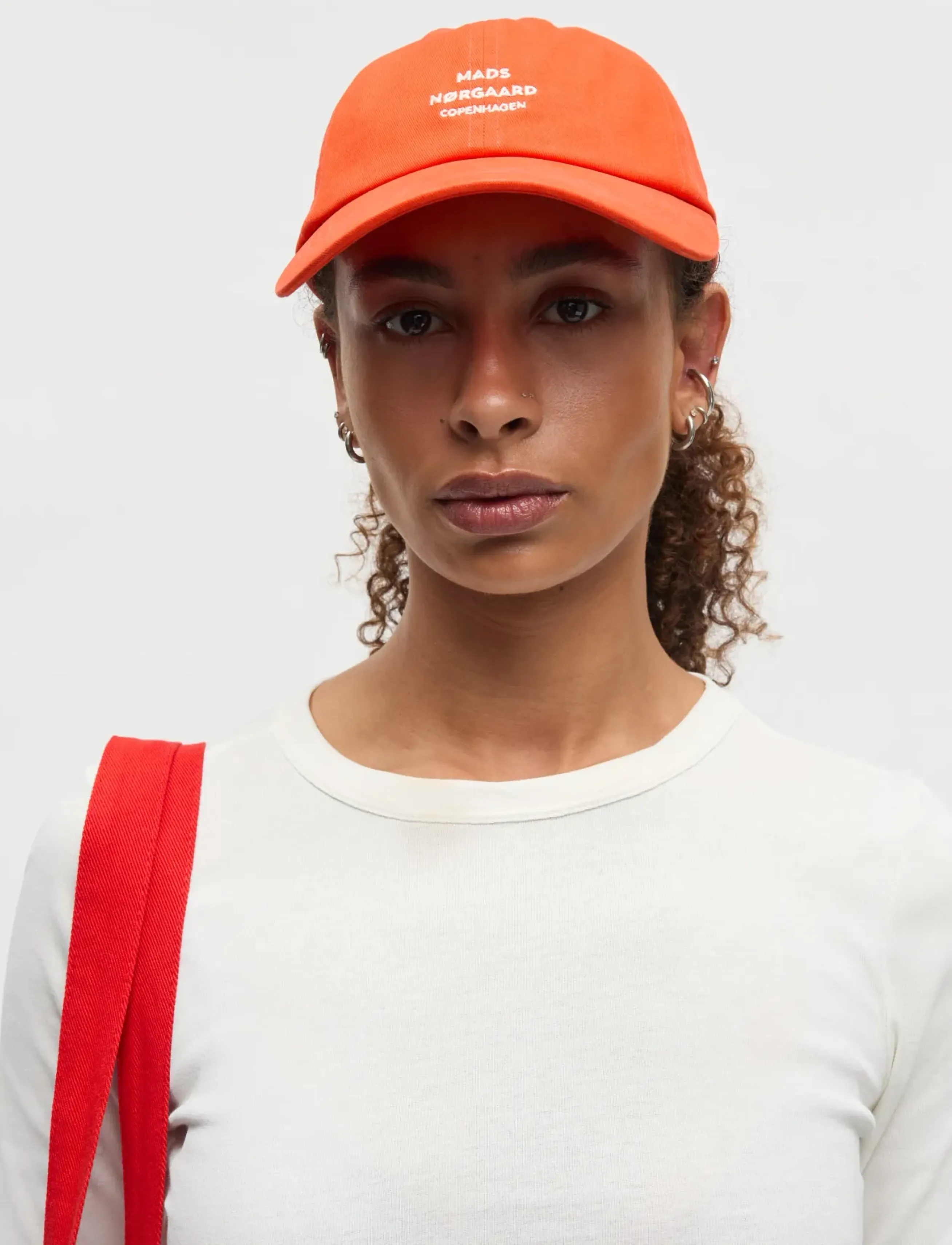 Mads Nørgaard Soft Twill Cash Cap, Mænd, Baseball Cap, Orange, Str: ONE SIZE