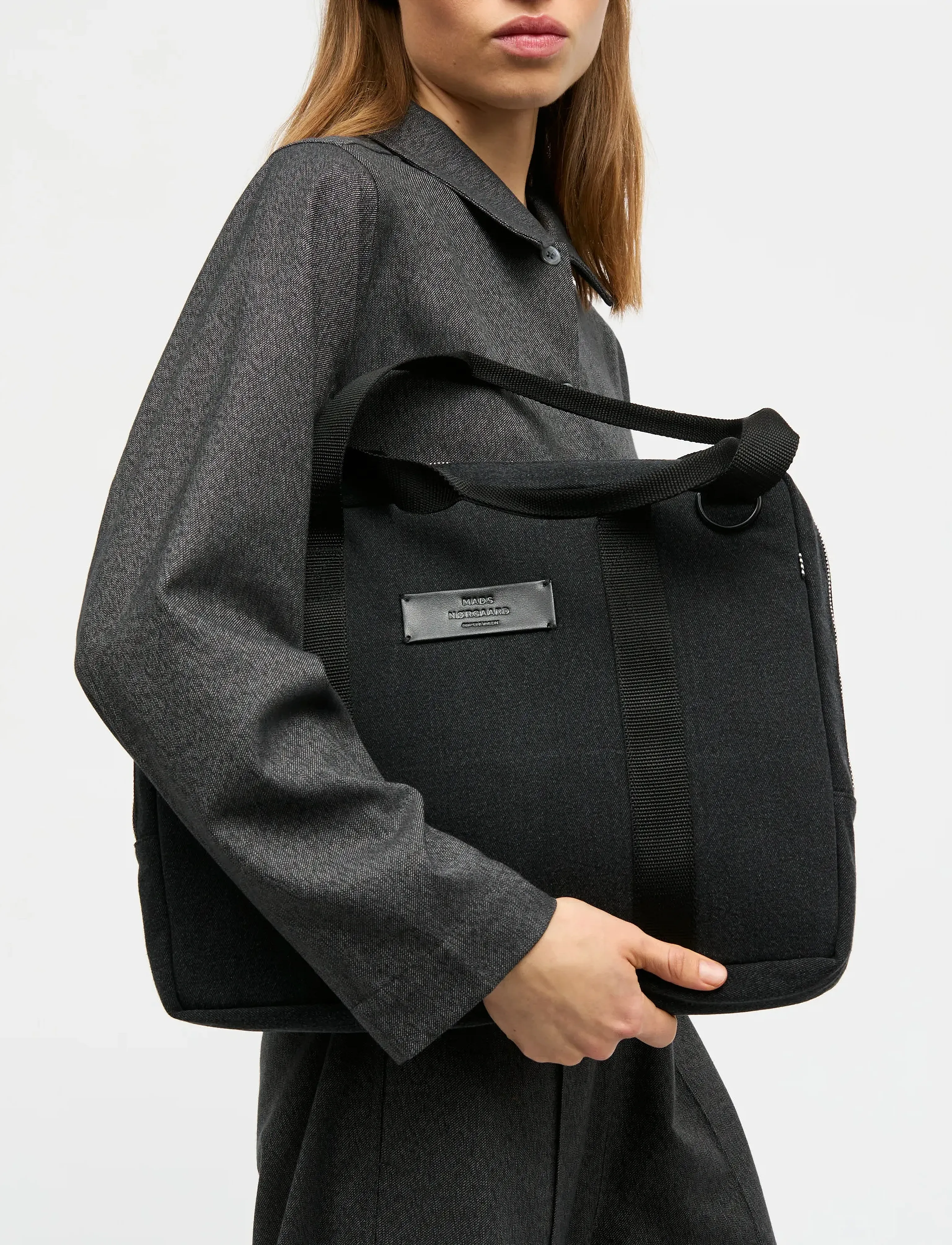Mads Nørgaard Boutique Washed Computer Bag, Kvinder, Computertaske, Grå, Str: ONE SIZE