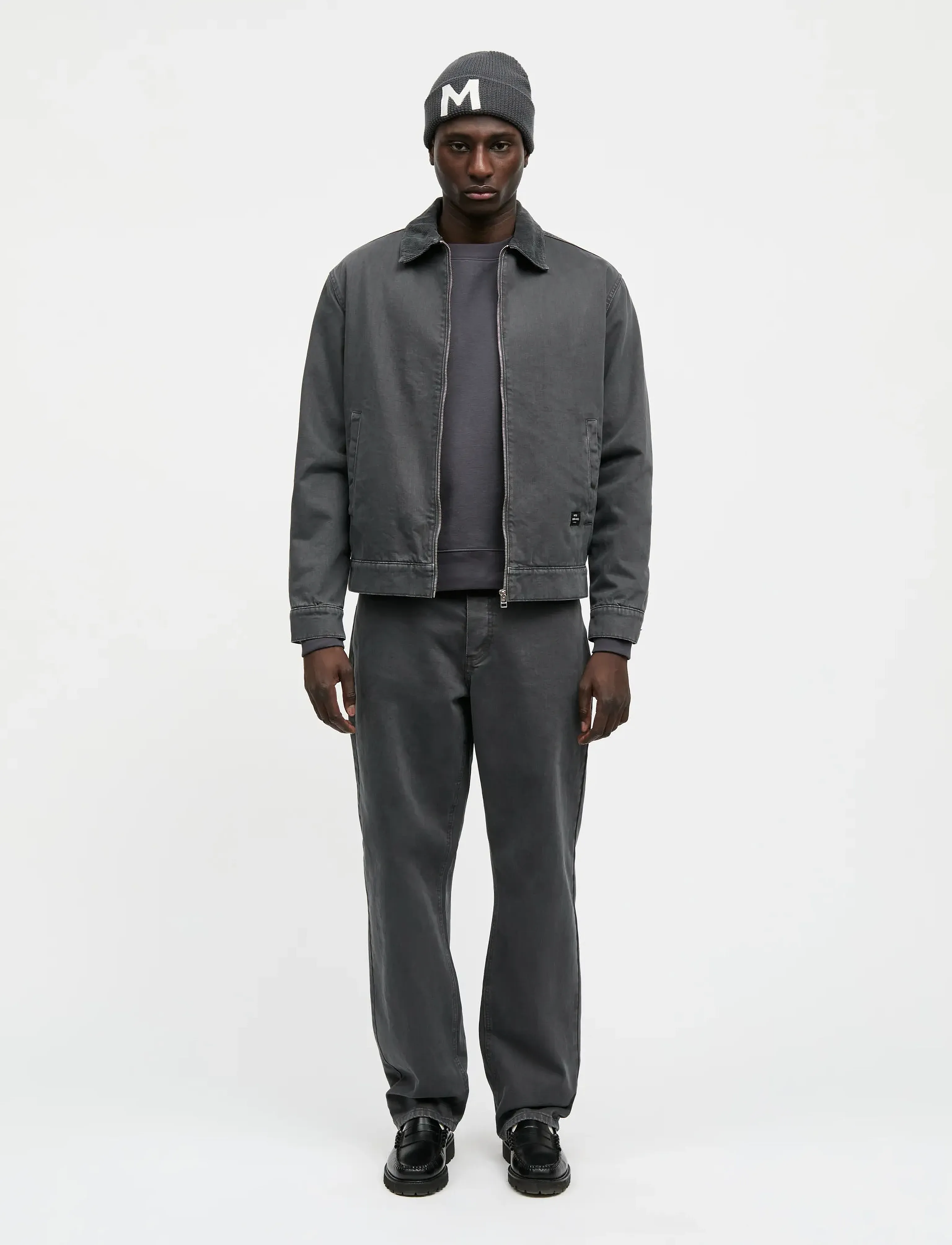 Mads Nørgaard Soil Denim  Norton Padded Jacket - Overtøj - ASPHALT / grey