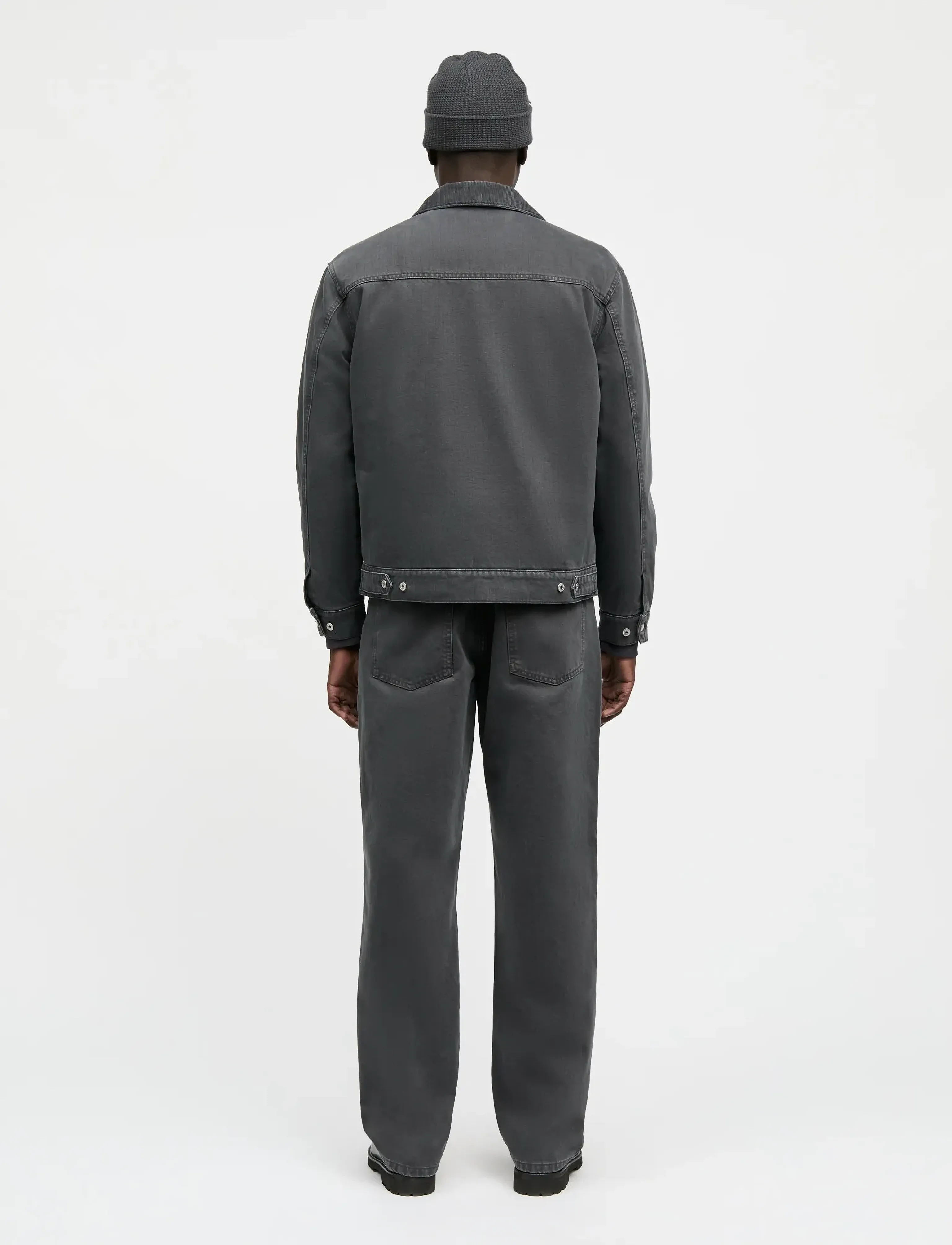 Mads Nørgaard - Soil Denim  Norton Padded Jacket - fóðraðir gallajakkar - asphalt - 2