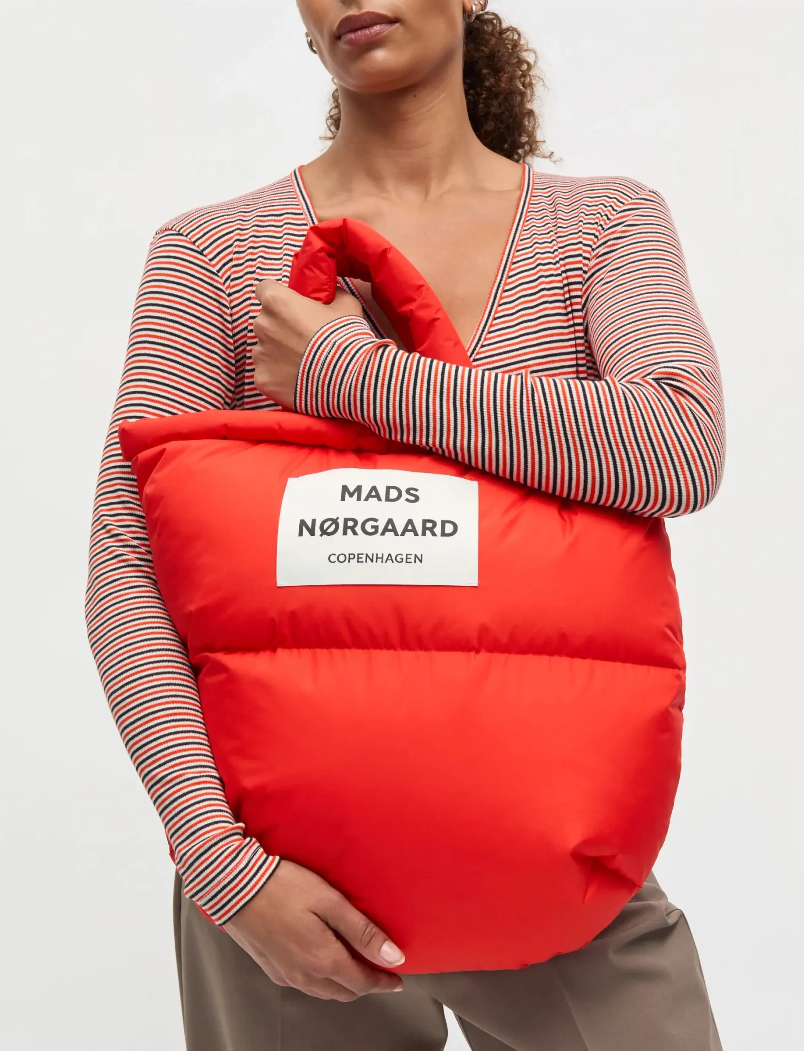 Mads Nørgaard Light Ripstop Pillow Bag, Kvinder, Pude Shopper Taske, Rød, Str: ONE SIZE